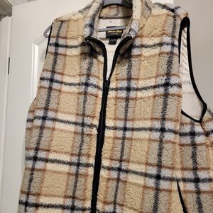 Plaid Sherpa Vest